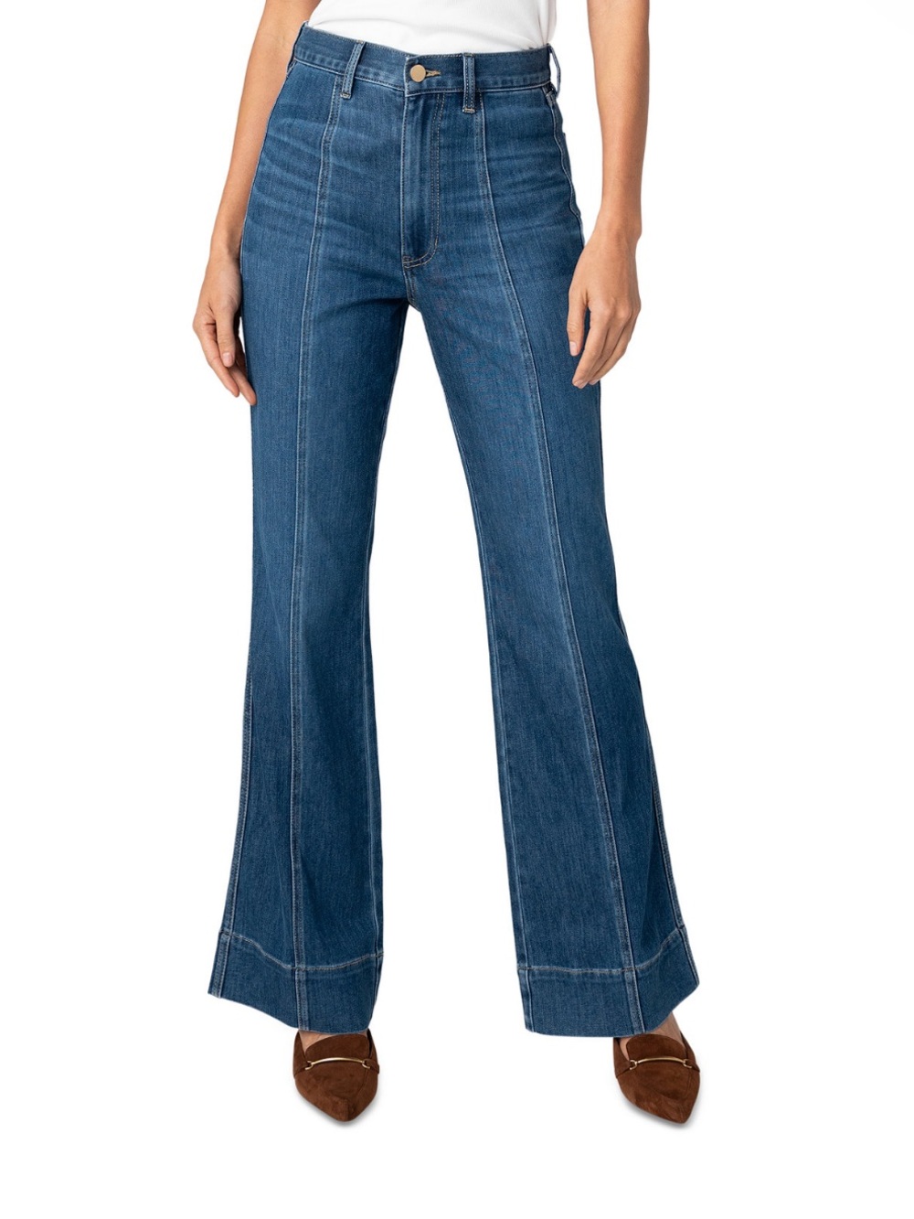 Talbots Mid-Rise Wide-Leg Jeans in Indigo Blue